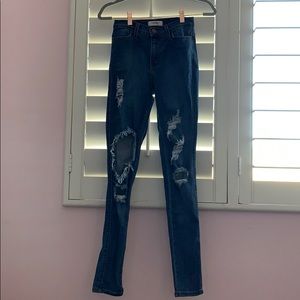 Distressed Fashion Nova Jeans (never worn)